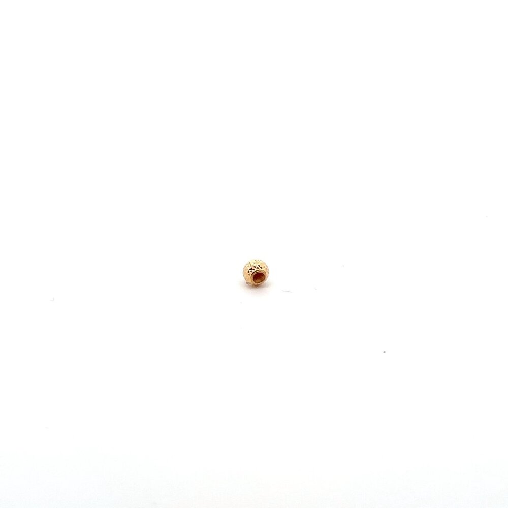 18K Gold Ball Textured Bead Spacer Tiny DIY Bracelet Necklace - Picture 8 of 8